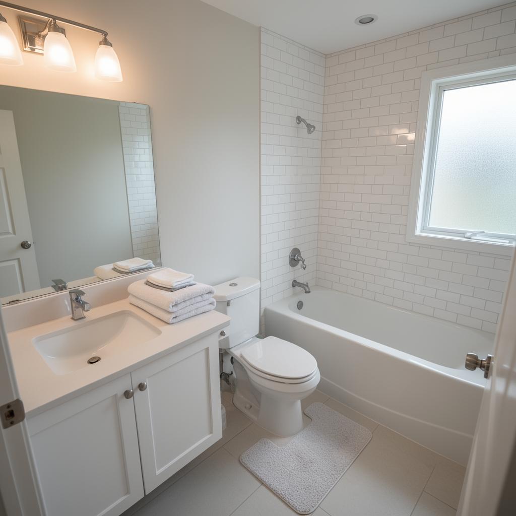 Bathroom after cleaning